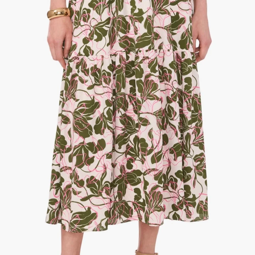 PARKER Floral Egret Tiered Midi Skirt - Picture 8 of 11